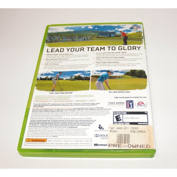 Tiger Woods PGA Tour 11 For Xbox 360 Golf Very Good with Papers - Picture 2 of 2